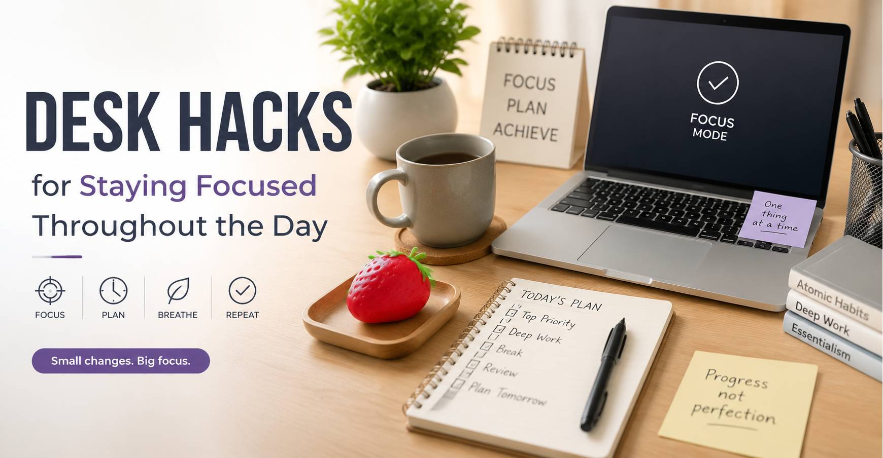 Desk Hacks for Staying Focused Throughout the Day