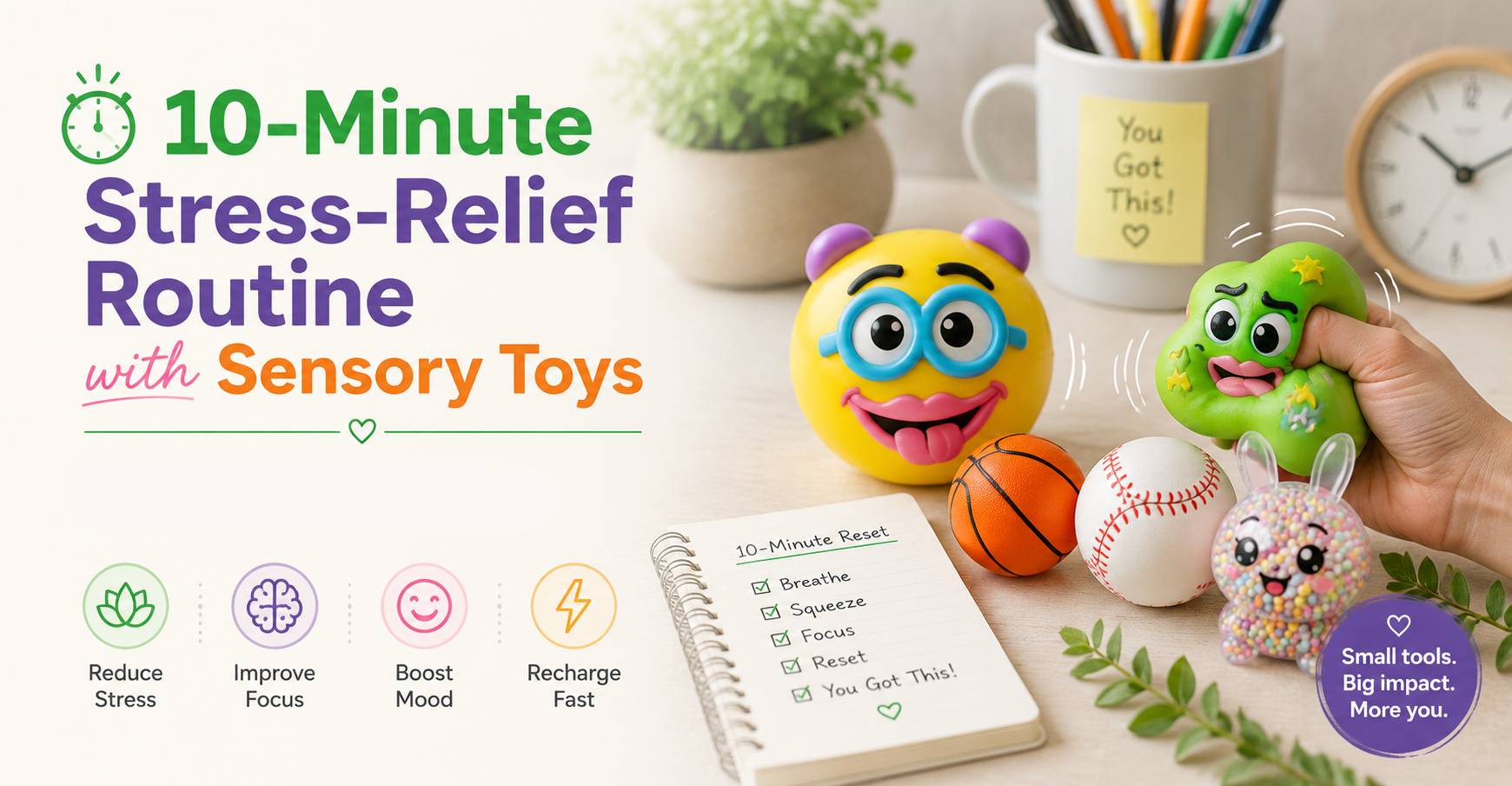 10-Minute Stress-Relief Routine with Sensory Toys