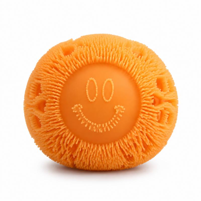 TheMoodease | Colorful Smiley Face Fuzzy Stress Balls – Soft Plush Fidget Toys for Stress Relief & Anxiety Relief