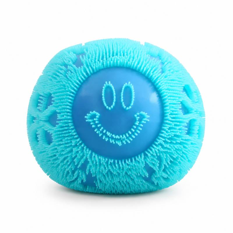 TheMoodease | Colorful Smiley Face Fuzzy Stress Balls – Soft Plush Fidget Toys for Stress Relief & Anxiety Relief