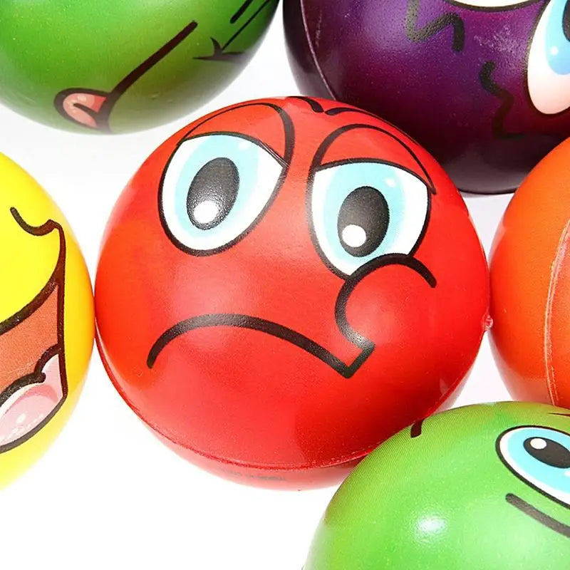 TheMoodease | Calming Smiley Stress Balls Set – Soft Sensory Squeeze Toys for Relaxation & Mood Boosting 12Pcs