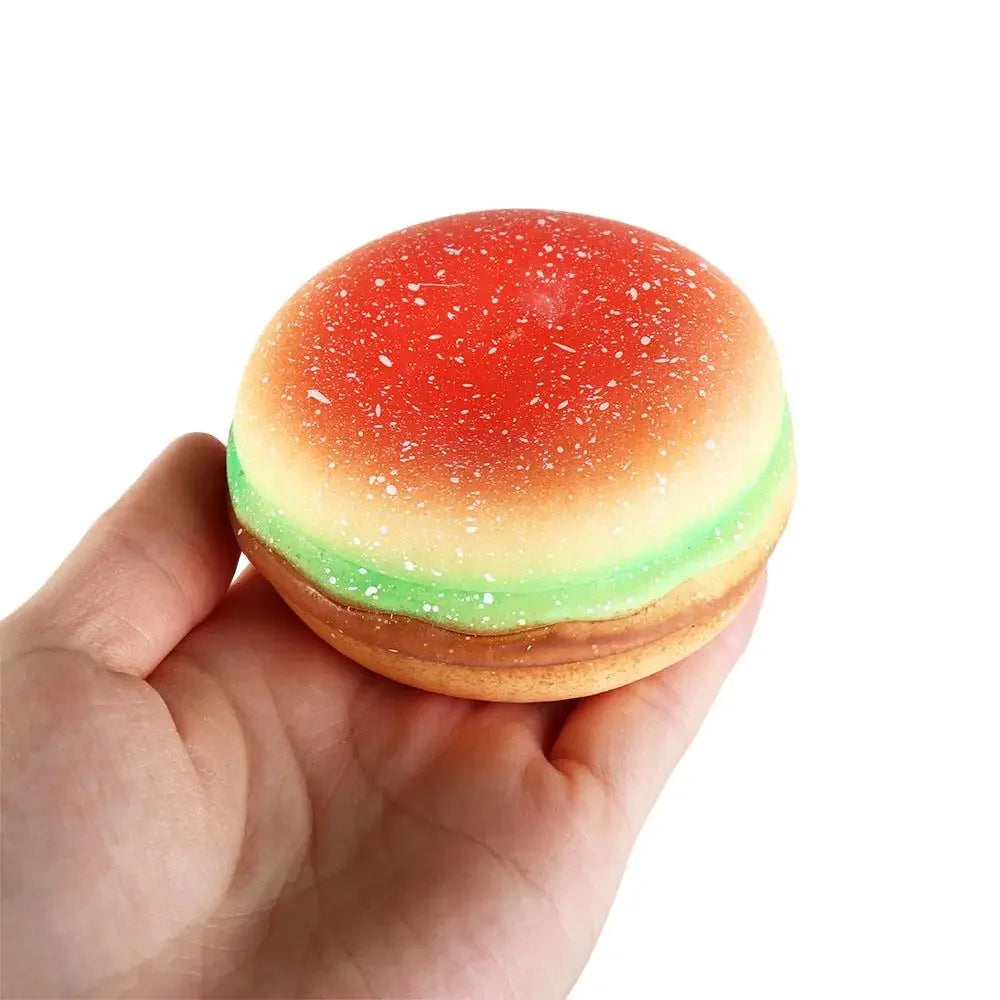 TheMoodease | Hamburger Squishy Stress Ball – Fun Sensory Fidget Toy for Relaxation & Anxiety Relief 1piece