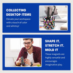 TheMoodease | Magnetic Sensory Fidget Balls, hight versatile, not only encourages imaginative play, but also elevate your workspace with a touch of color and whimsy.