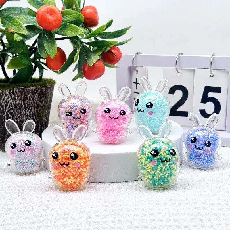 TheMoodease | Light-Up Bunny Stress Balls Set – Cute Sensory Toys for Calm Play & Stress Relief 3Pcs