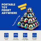 TheMoodease | Magnetic Sensory Fidget Balls, light and portable toy fidget, easy to carry to your office desk or during a long flight or your couch anywhere you want.