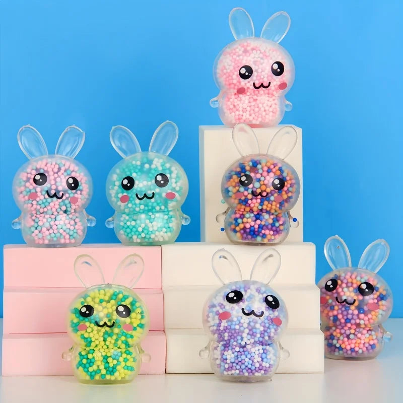 TheMoodease | Light-Up Bunny Stress Balls Set – Cute Sensory Toys for Calm Play & Stress Relief 3Pcs