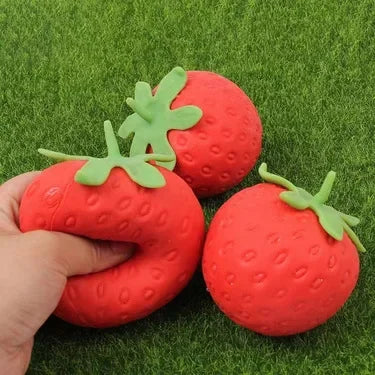 TheMoodease | Strawberry Squishy Stress Ball – Calming Sensory Toy for Relaxation & Anxiety Relief 1 Piece