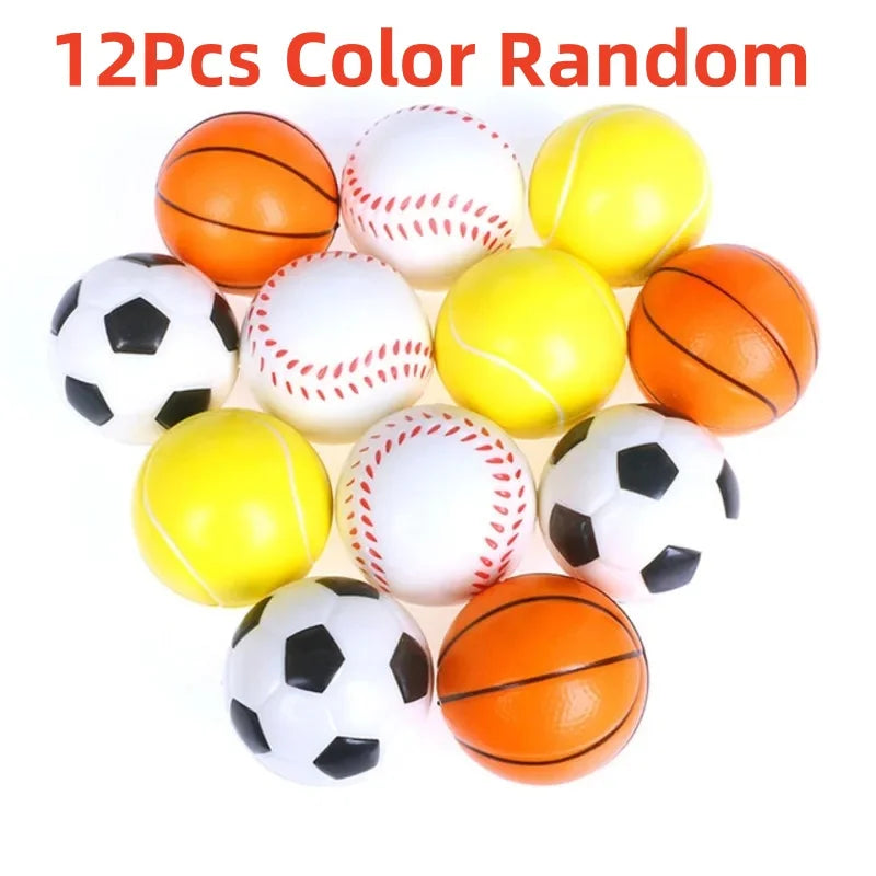 TheMoodease | Sports Sensory Stress Balls Set – Soft Squeeze Toys for Relaxation & Everyday Focus 12Pcs