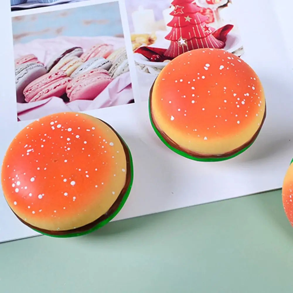 TheMoodease | Hamburger Squishy Stress Ball – Fun Sensory Fidget Toy for Relaxation & Anxiety Relief 1piece