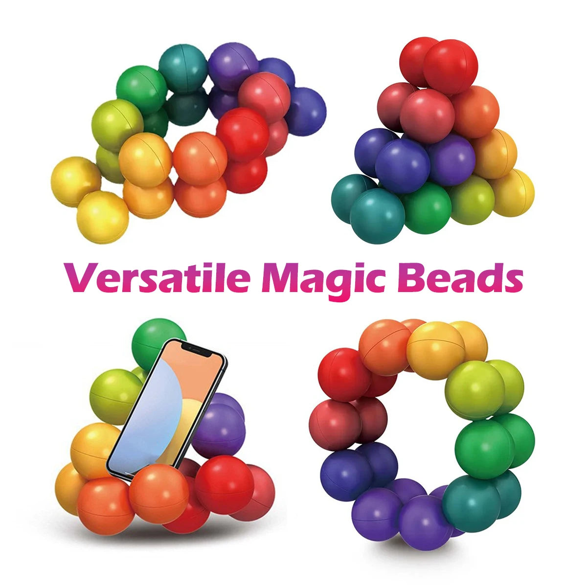 TheMoodease | Rotating Sensory Fidget Balls – Calming Focus Toys for Stress Relief & Creative Play 20 pcs