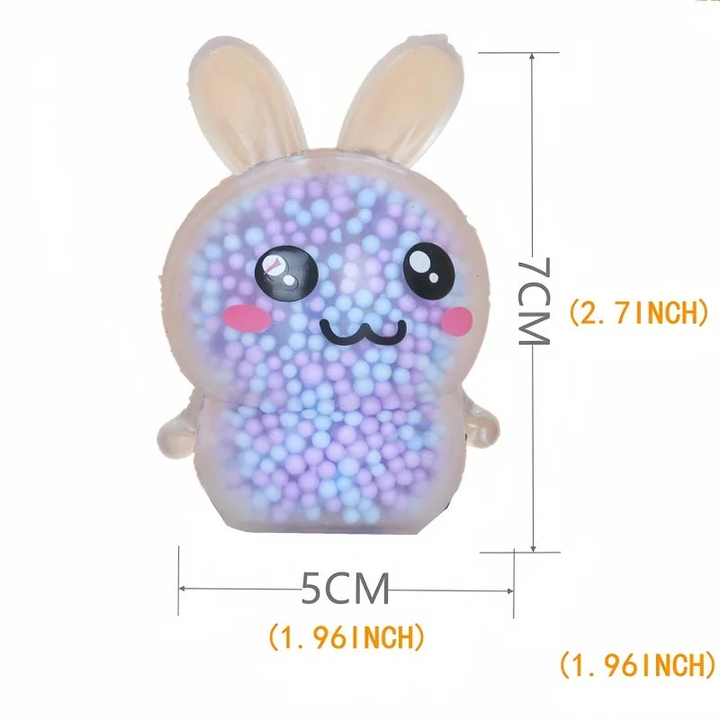 TheMoodease | Light-Up Bunny Stress Balls Set – size width 5cm* high 7cm, Compact, lightweight, and easy to carry, this bunny stress toy is perfect for calming moments on the go.