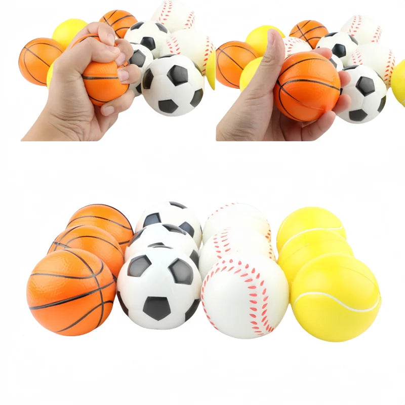 TheMoodease | Sports Sensory Stress Balls Set – Soft Squeeze Toys for Relaxation & Everyday Focus 12Pcs