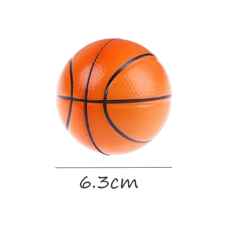 An orange TheMoodease Sports Sensory Stress Balls showing its diameter