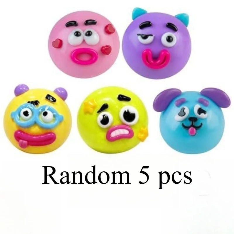 Fun emoji squeeze ball with glasses and tongue out
