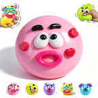Pink emoji stress ball for stress relief